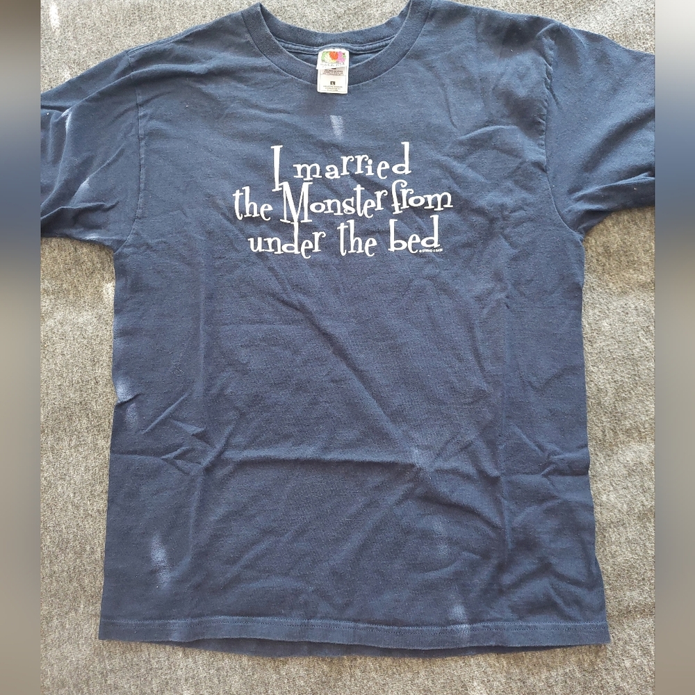 Fruit of the‎ Loom Navy Blue Graphic T-Shirt